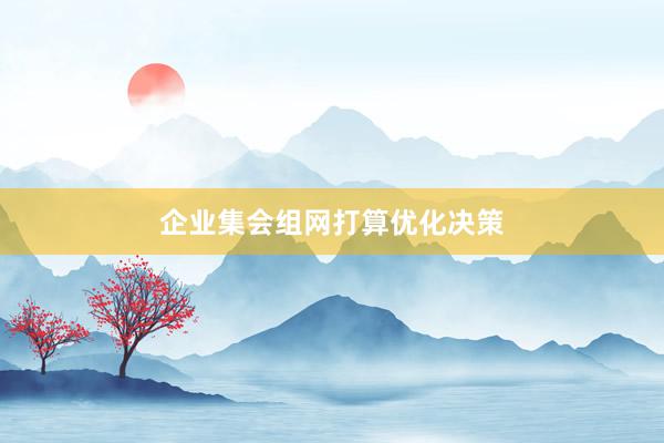 企业集会组网打算优化决策